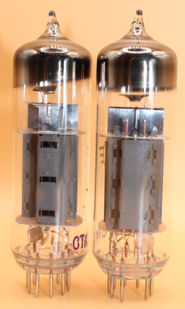 2x 6F3P / 6Ф3П ~6BM8 ~ECL82 Triode-Pentode Tube / Matched Pair / NOS / Same Date