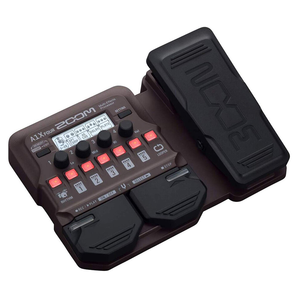 Zoom A1X Four Acoustic Multi-Effect Processor w/ Headphones, Adapter & Cable