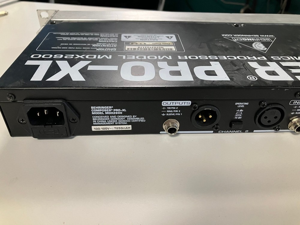 Behringer MDX2600 Composer Pro XL Audio Interactive Dynamics Processor