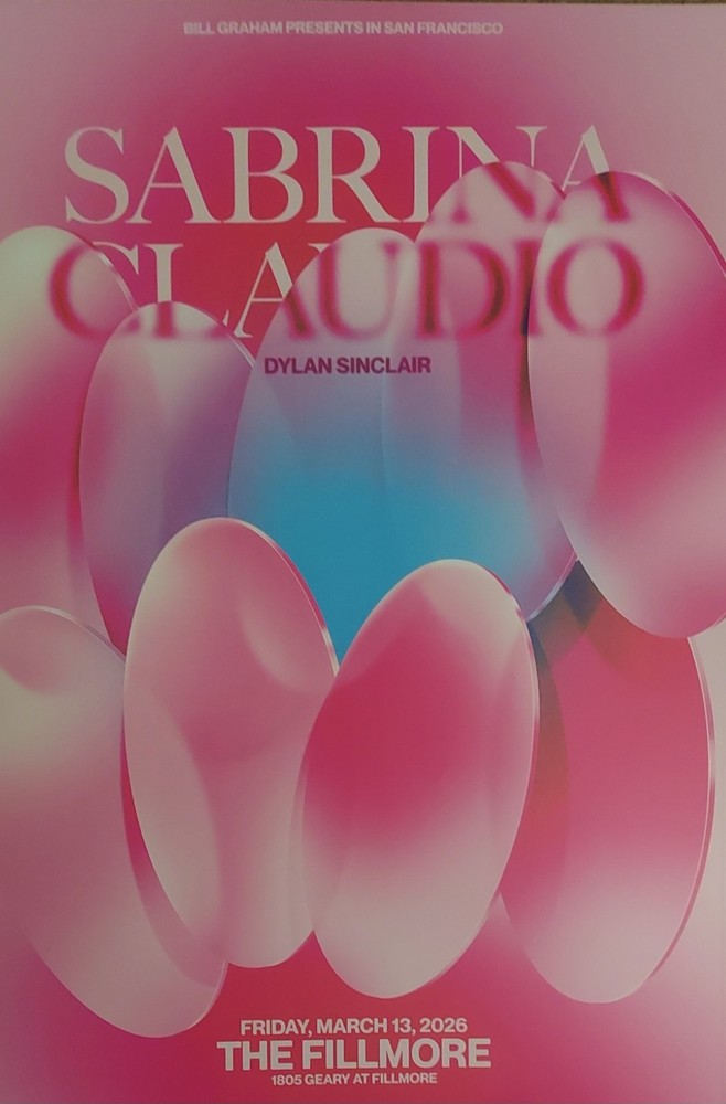 Mint SABRINA CLAUDIO  Fillmore Poster 2026 Dylan Sinclair