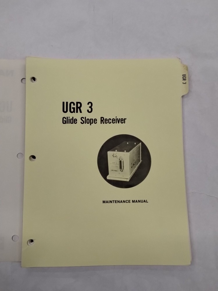 Narco UGR-3 Glide Slope Receiver Maintenance Manual-Original