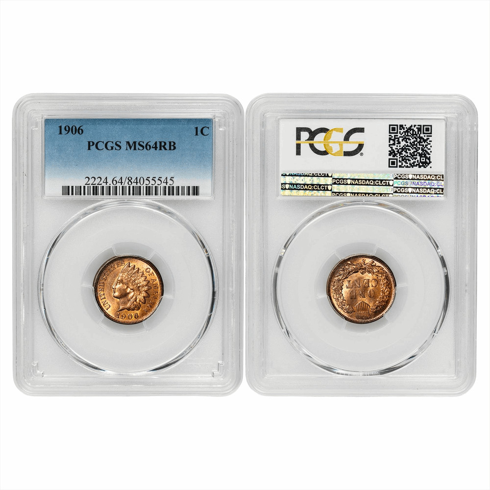 1906 Indian Head Cent 1C PCGS MS 64 RB