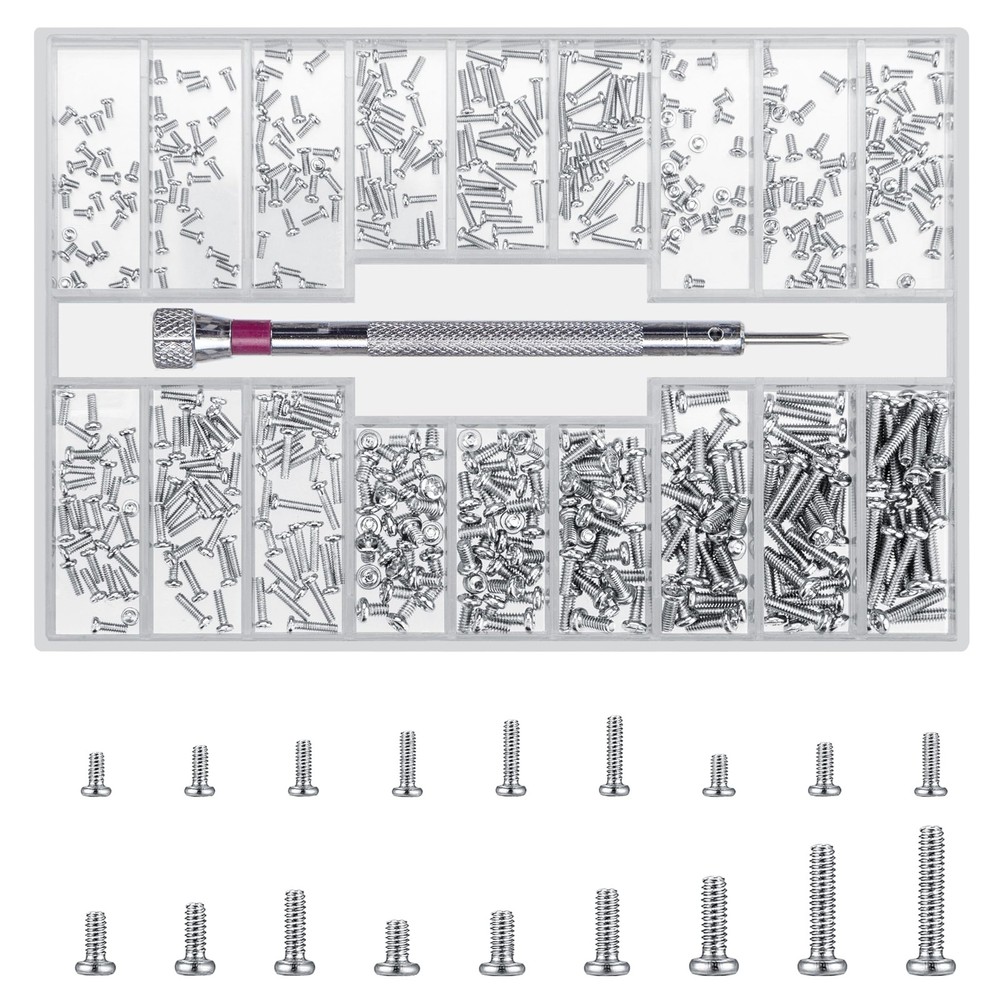 500 Pcs Laptop Screws, M1.2/M1.4/M2 Small Micro Tiny Screws for Electronics, ...