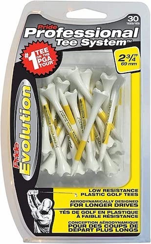 NEW Professional Evolution Tee System - 30 Count - White/Yellow - 2-3/4"