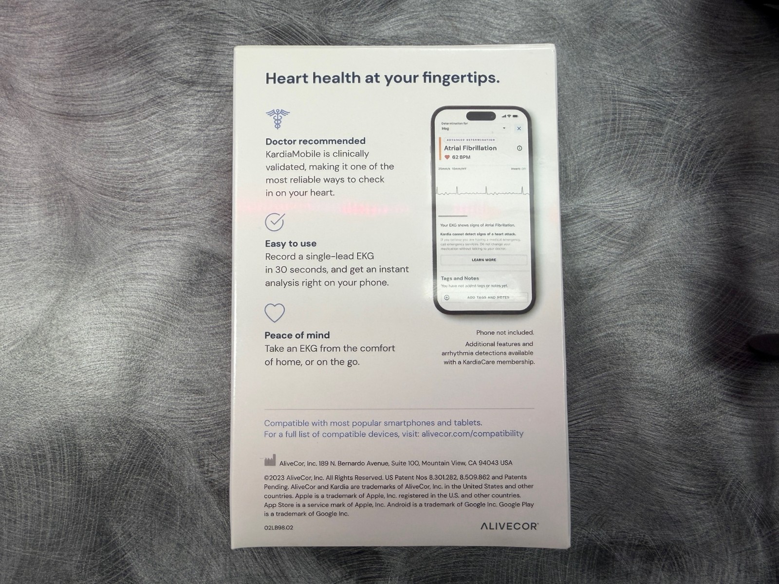 AliveCor AC-009-UA-DI KardiaMobile Wireless Personal EKG Monitor