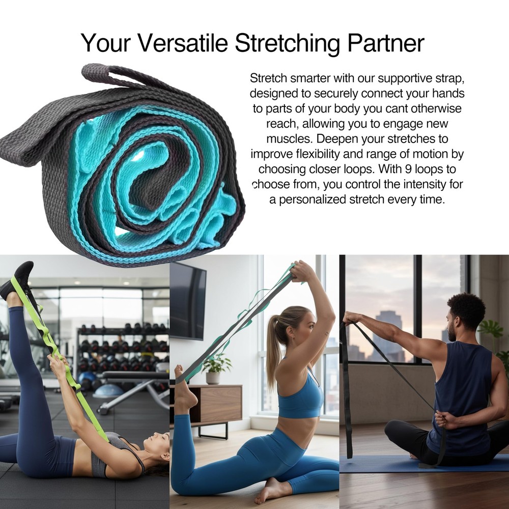 Foam Roller Set with: Hollow Core Roller, Muscle Roller Stick, Stretching Str...