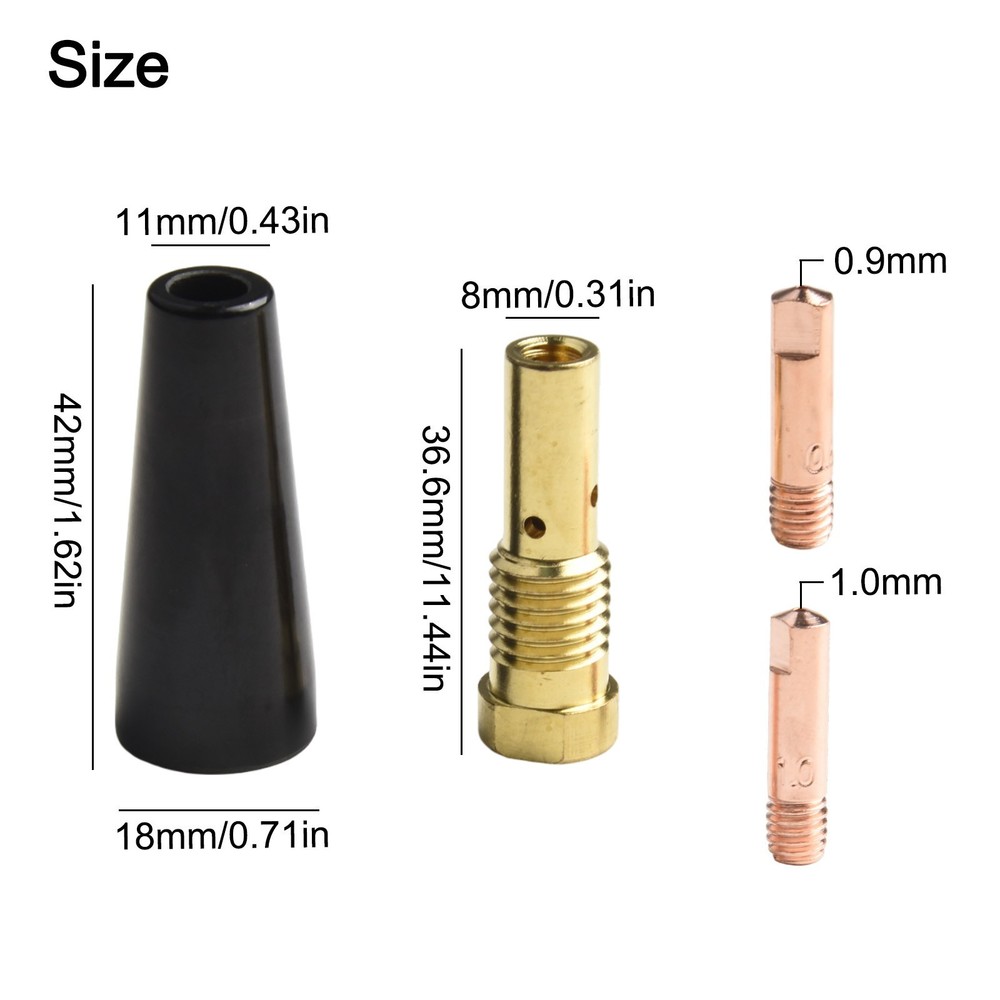 Welding Accessory Pack Includes Gasless Nozzles and Multiple Contact Tips