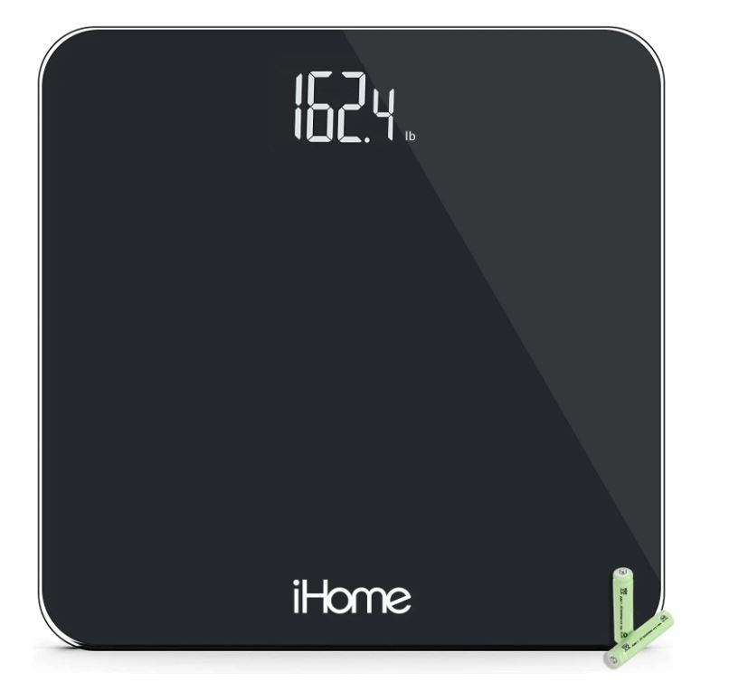 Digital Battery Powered Bathroom Scale 397 lbs, Black