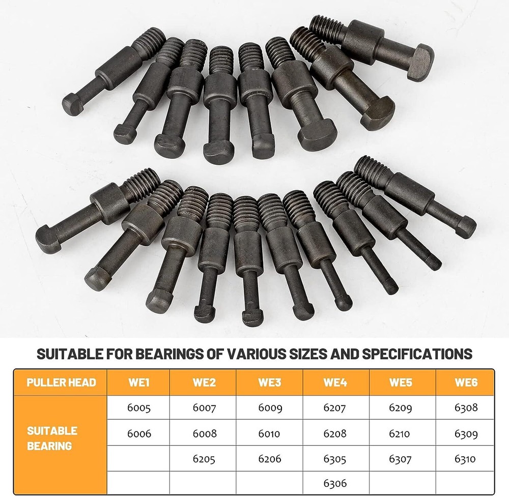 21PCS Bearing Disassembly Puller Inner Hole Puller Removal Tool 3 Jaw Puller Set