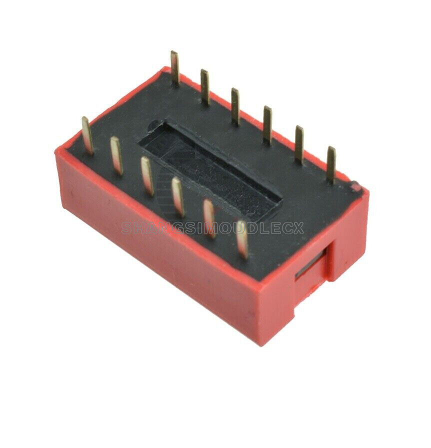 20PCS 2.54mm 6 Position Slide Type Switch Module 6-Bit DIP Red Pitch-