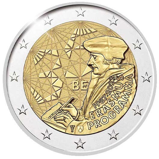 2 Euro Belgium 2022 * Erasmus Programme * Unc