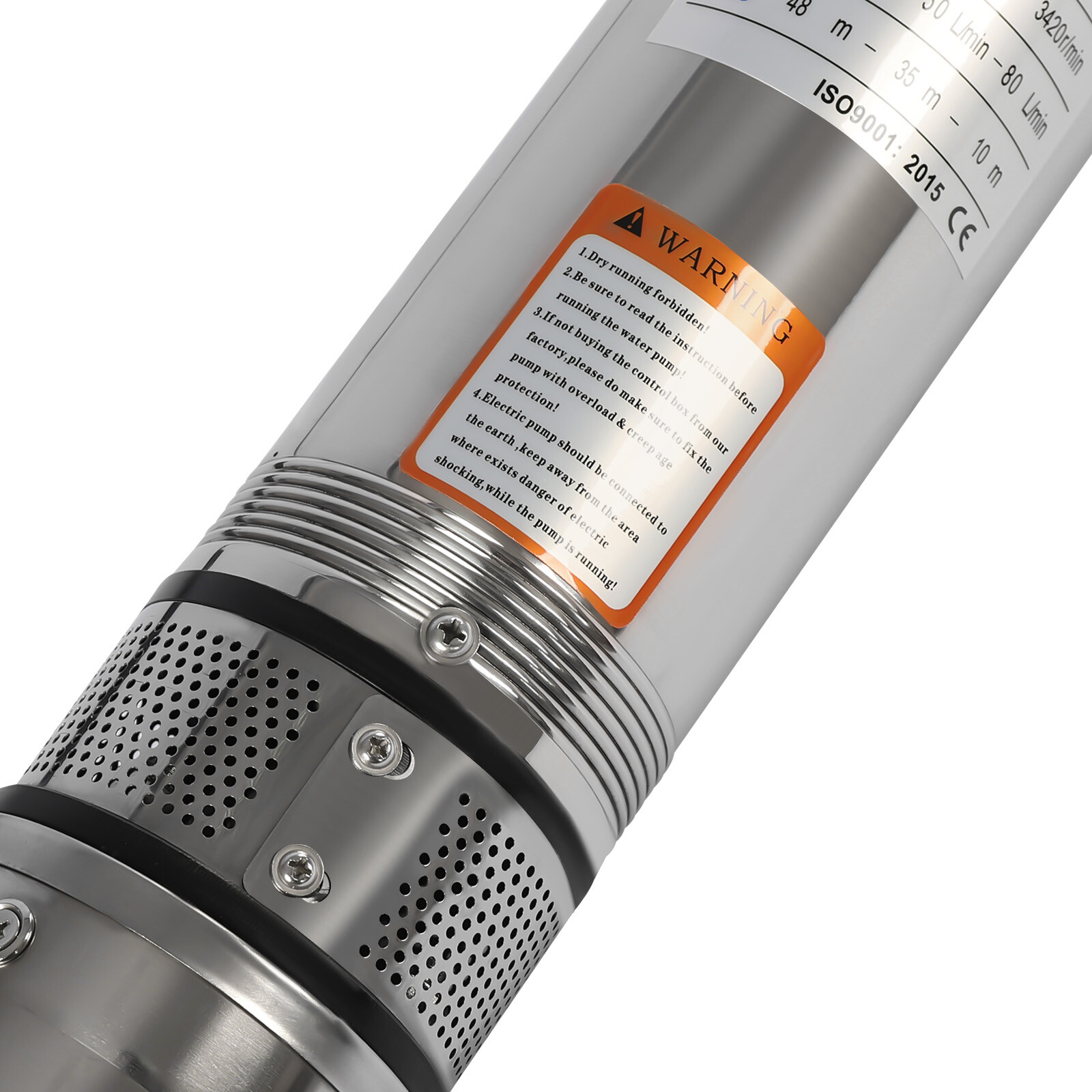 Submersible Pumps OD Pipe 110V/60HZ 0.37KW 0.5HP Stainless Steel Well Pump