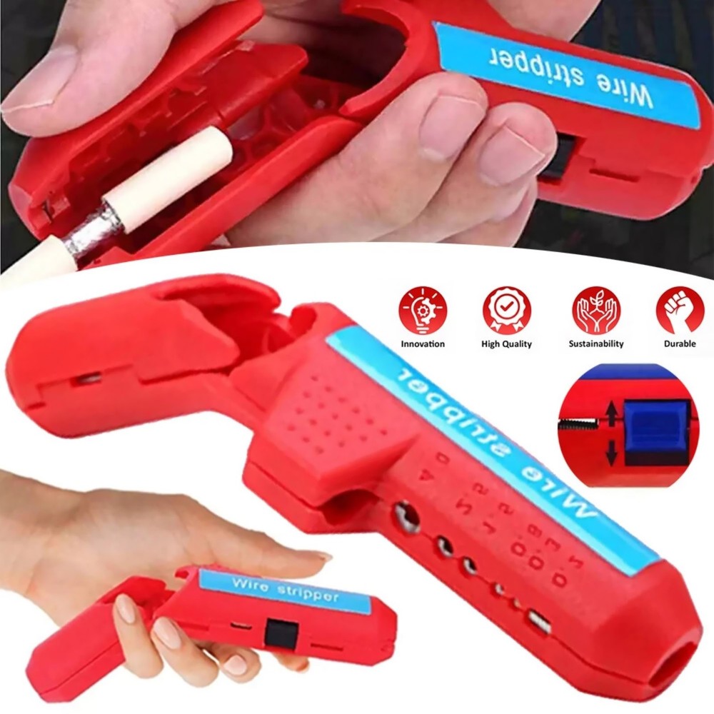 Electrical Wire Stripper Portable for Sheath Removal on Coax Data Round Cables