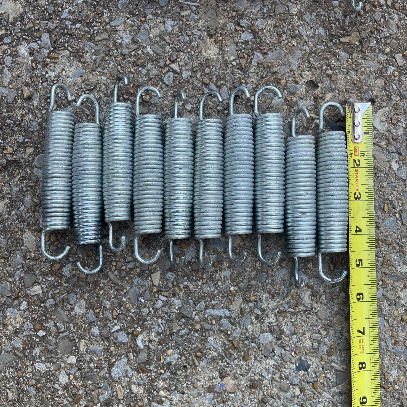 10 Pack 5.5" Trampoline Springs Heavy Duty Galvanized Steel Replacement Used