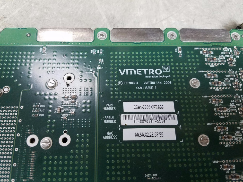 Curtiss-Wright VMETRO CSW1-2000 Zero-Latency Switch Card for VXS
