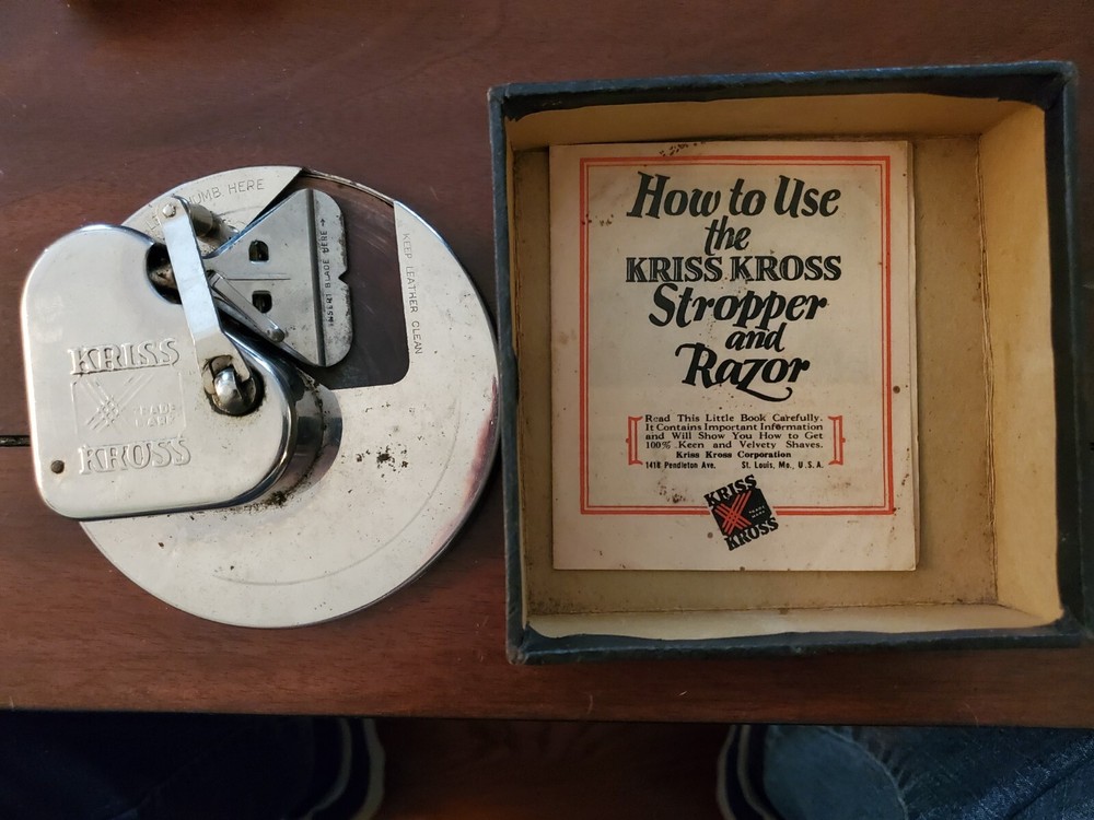 Vintage Kriss Kross Stropper Razor Blade Sharpener