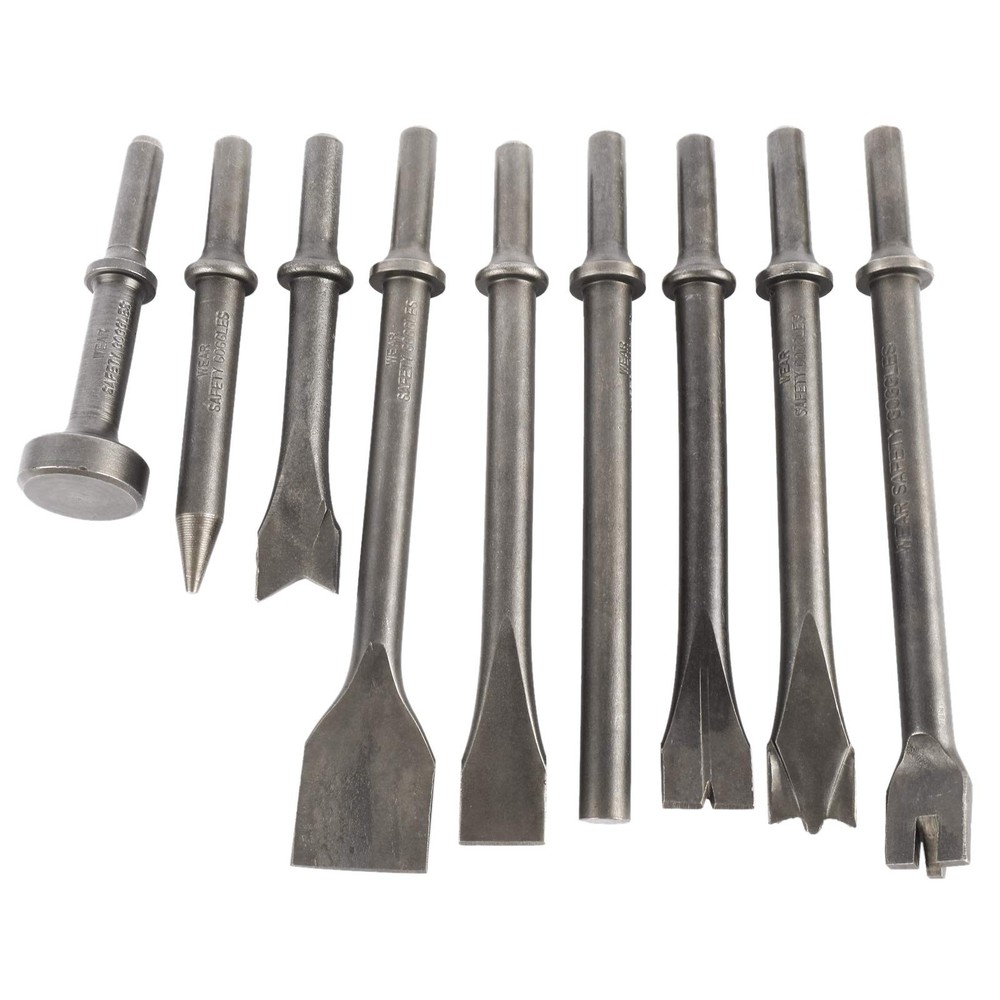 BTSHUB Air Hammer Chisel Set 9pcs Pneumatic Medium to Large