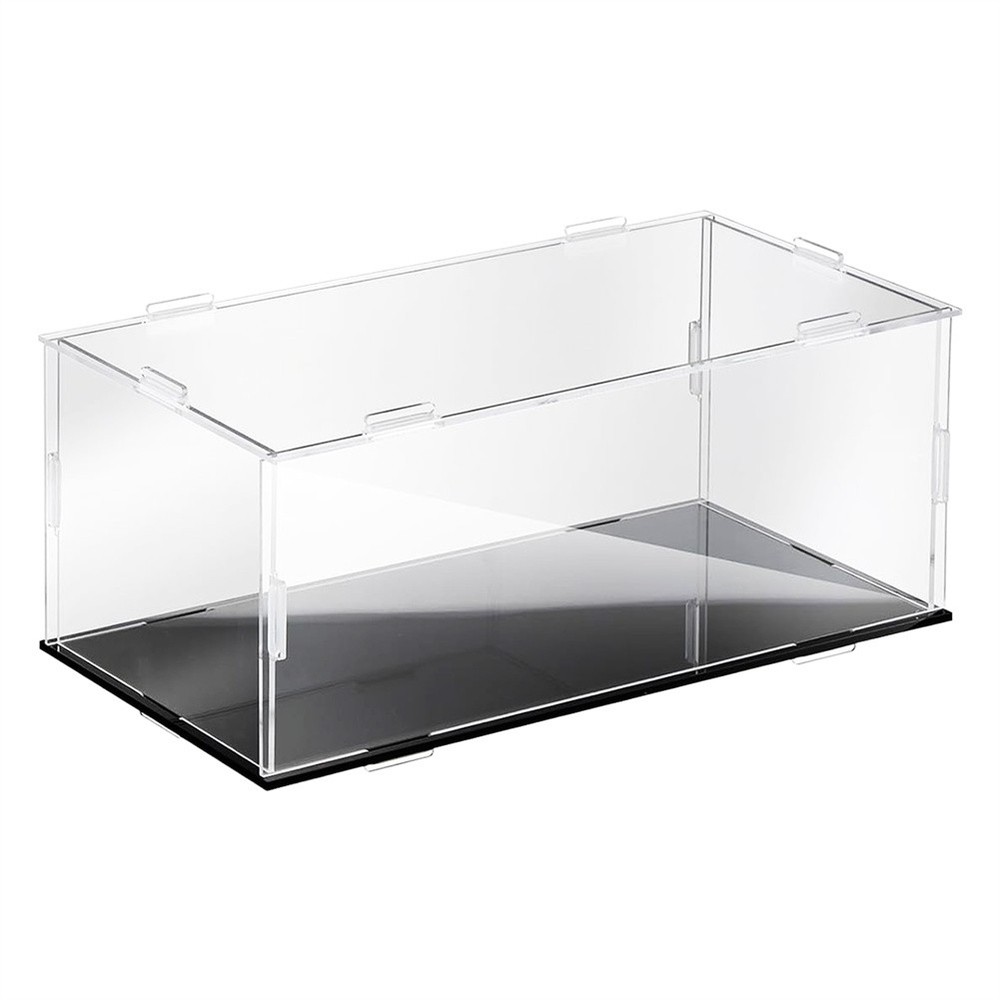 Model Car Display Case 1: 24 Scale Clear Diecast Display Boxes with Black Base