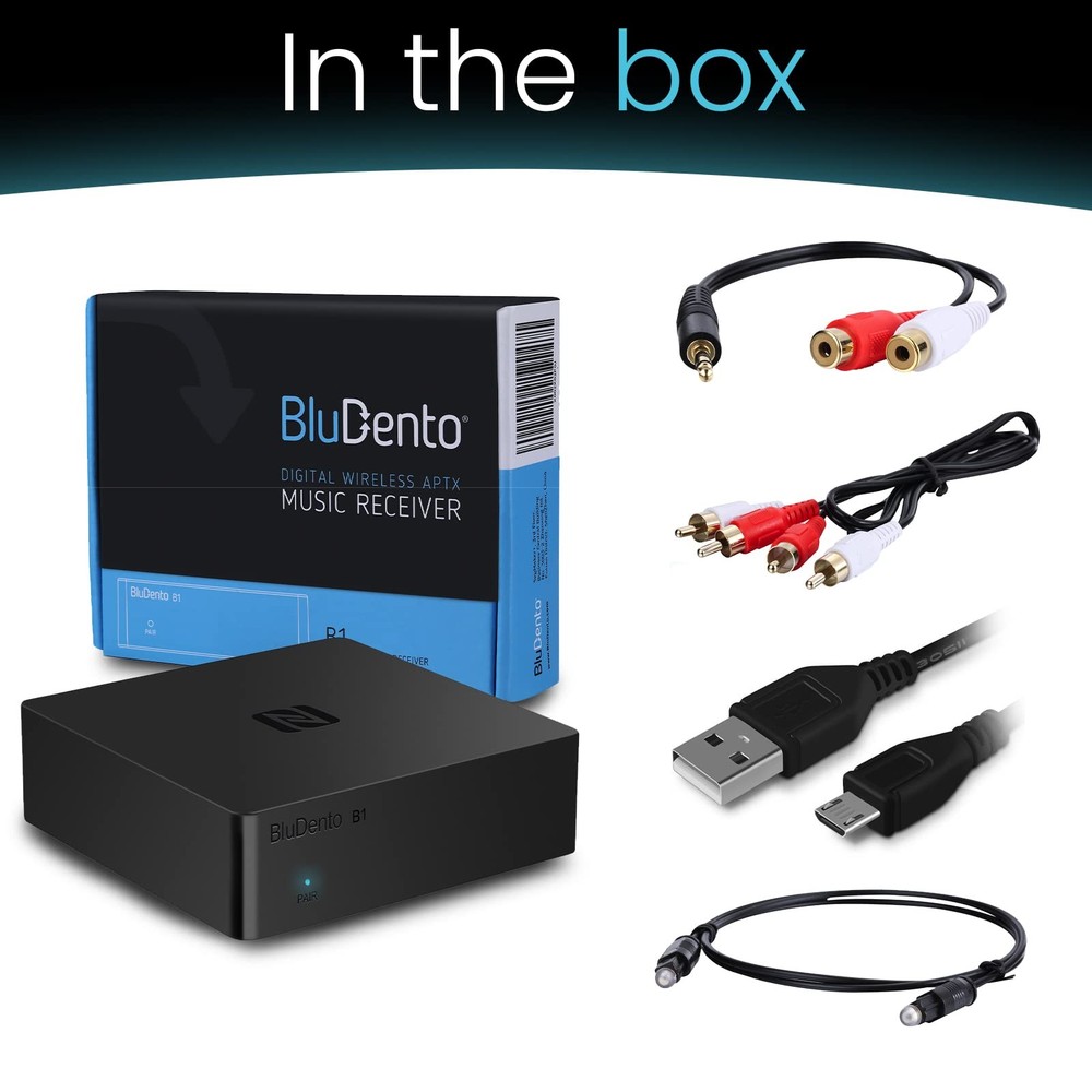 B1 Bluetooth 5.1 Hi-Fi Audio Receiver with aptX Low Latency, TI DAC, Long-Ran...