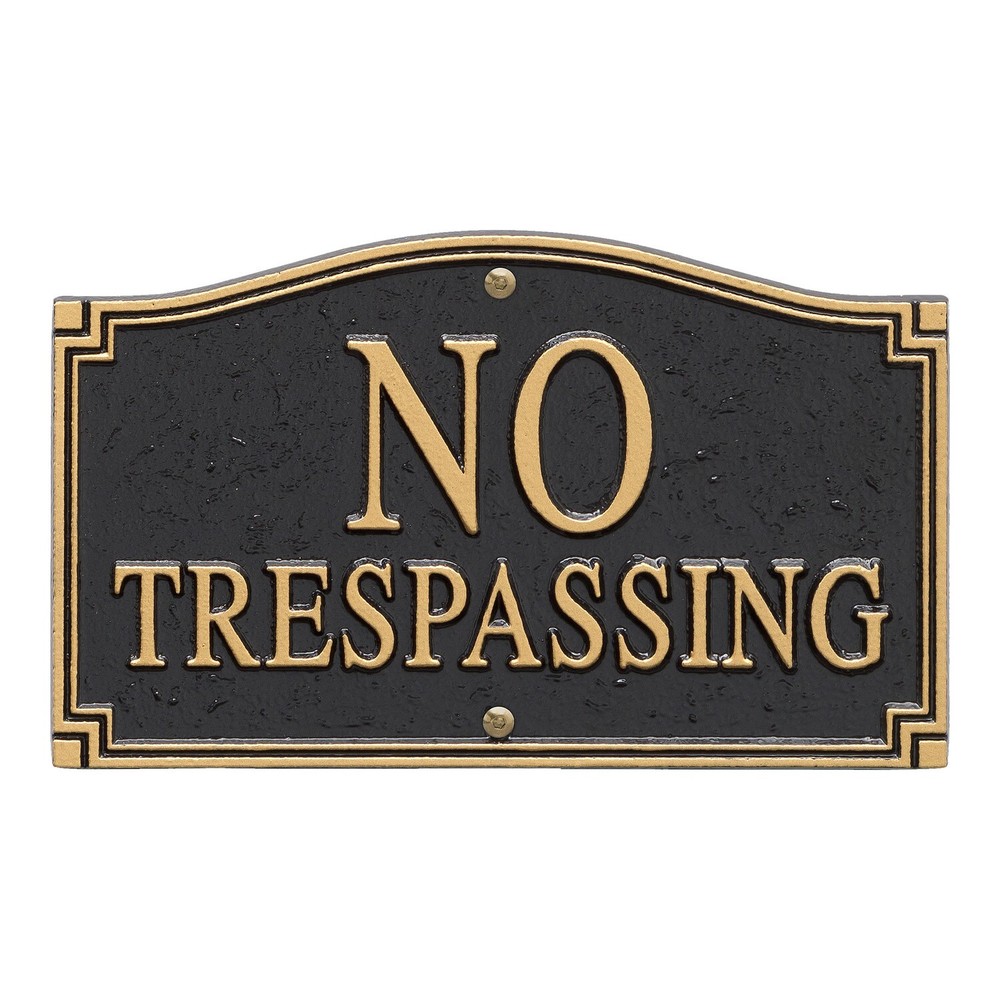 No Trespassing Lawn/Wall Statement Sign