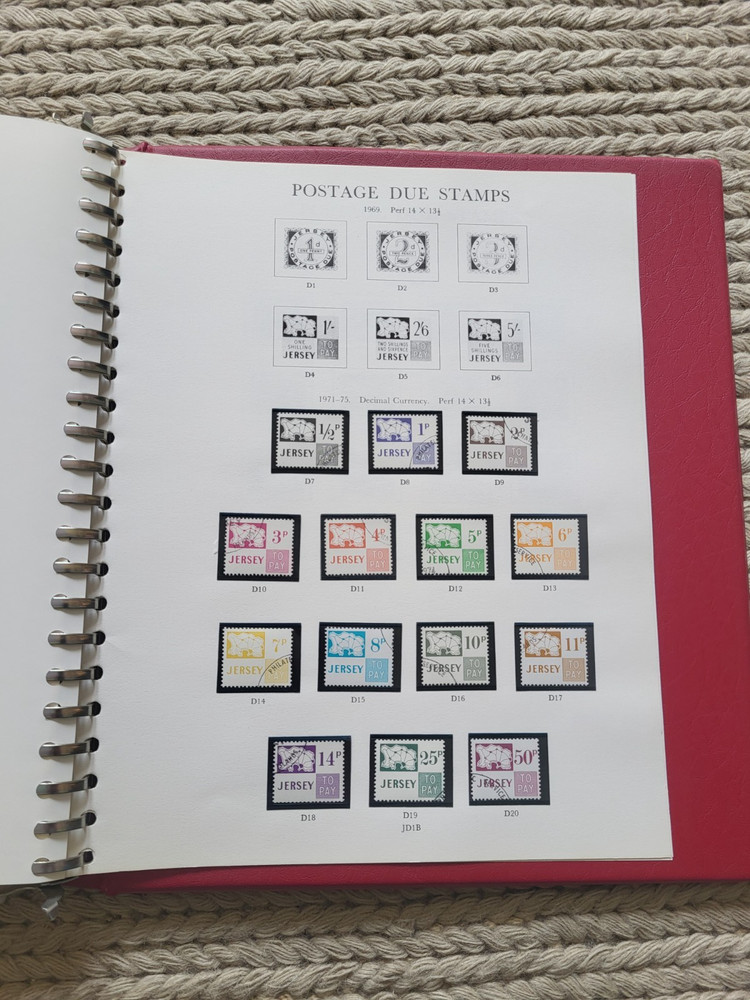 Used Channel Islands (Guernsey & Jersey) Stamp in Stanley Gibbons Album Leaves