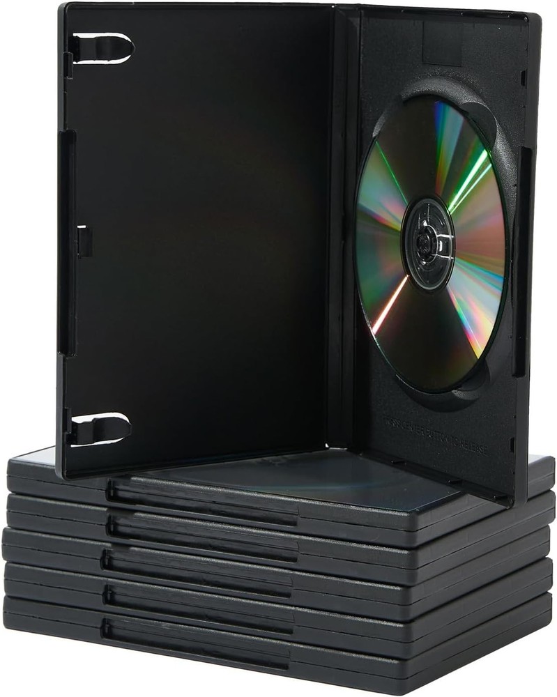 DVD+CD+Blu-Ray Replacement Disk Case One Disc Empty/Standard Size Black "GOOD"
