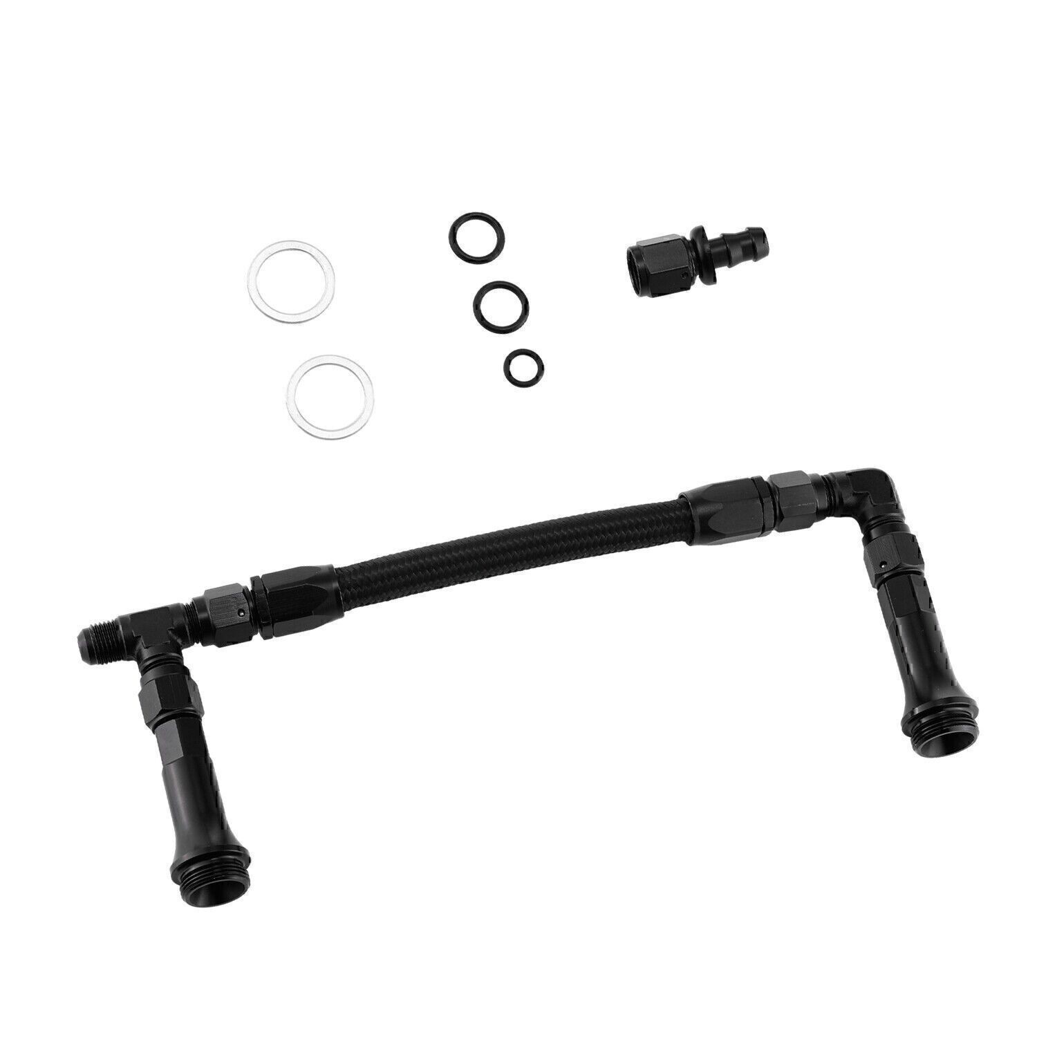 Dual Feed Carb Fuel Line Double Pumper For 4150 Holley Carburetor Braided Xfitwm