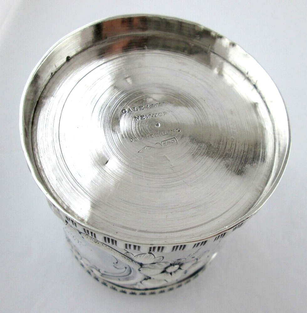 Gale & Willis Sterling Silver Cup Egg & Dart Base Rim 1859