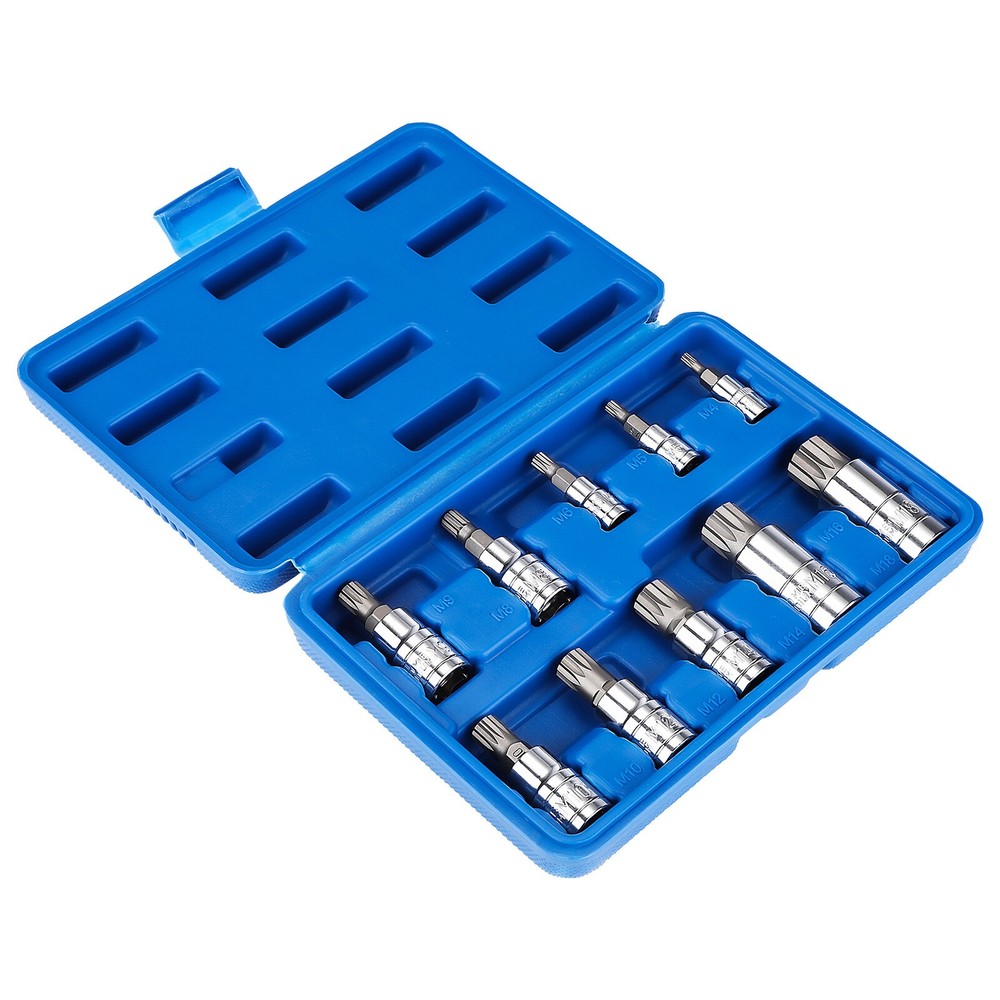 Triple Square Triple Square Spline Bit Socket kit 12 Points with Carrying Case