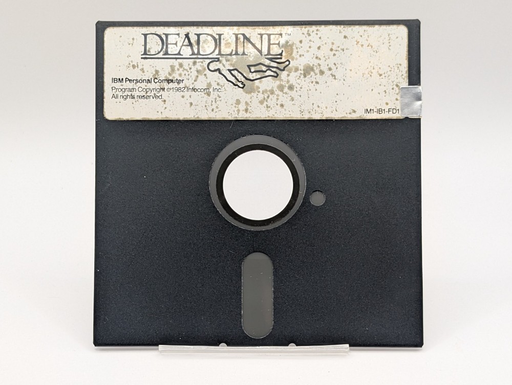 DEADLINE 1982 IMB PC 5 1/4 inch floppy disk computer game