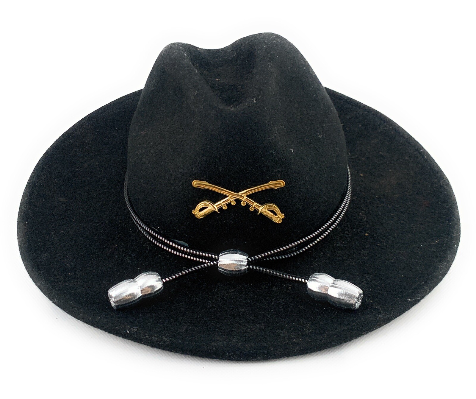 🌟State Trooper, Army Warrant Officer, Silver Black Acorn Campaign Cord Hat Band