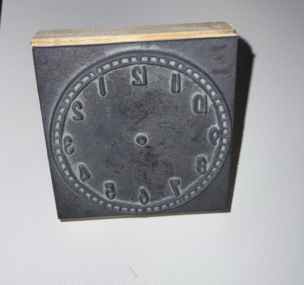 1997 Clock with Numbers Rubber Stamp by Center Enterprises Learning Tool