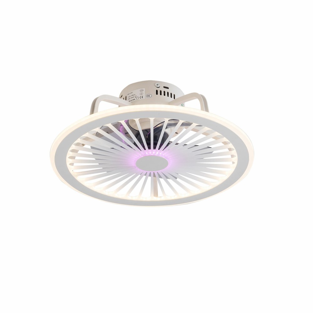 Ceiling Fan Light 48W Dimmable LED Light Flush Mount Lamp Remote Control,Timing