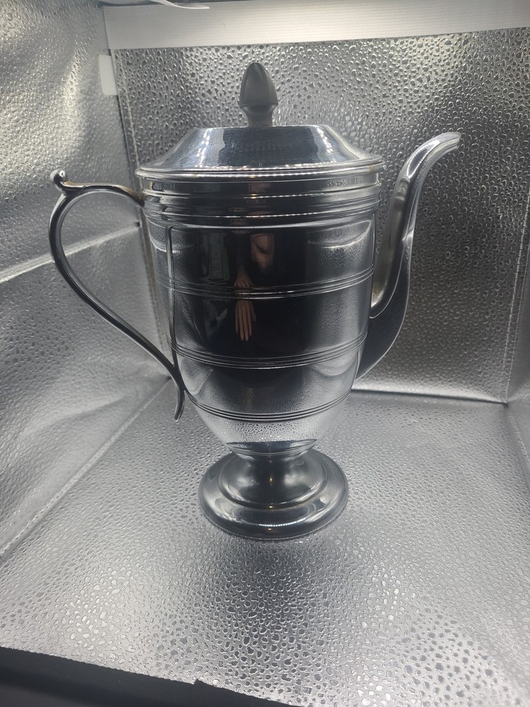 Chromium/brass Coffee/Tea Serving Pot