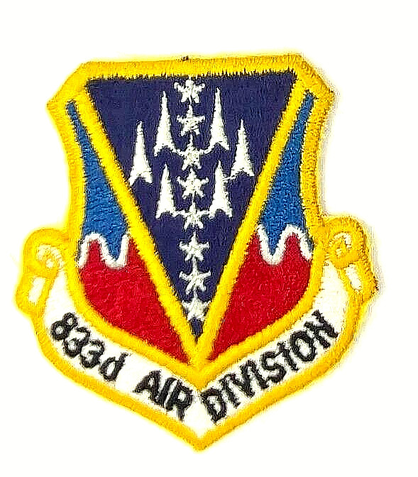 USAF Air Force Squadron Patch 833Rd Air Division Embroidered Patch