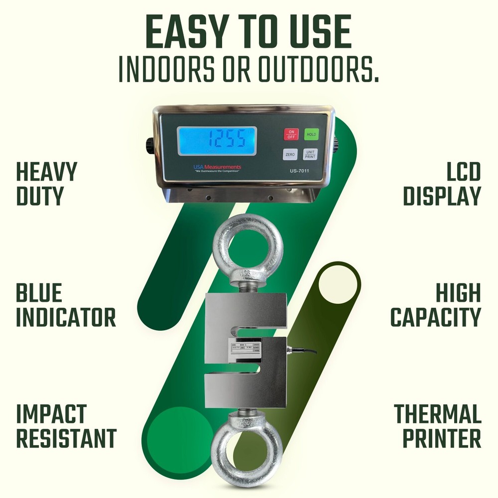 US-CSK-4K Hanging Scale (S-Type) tension & compression 4,000 lb with Printer