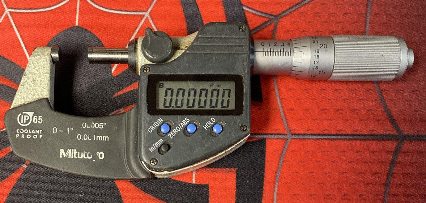 Mitutoyo 293-344 Digimatic Micrometer, 0-1"/0-25mm Range, .00005"/0.001mm