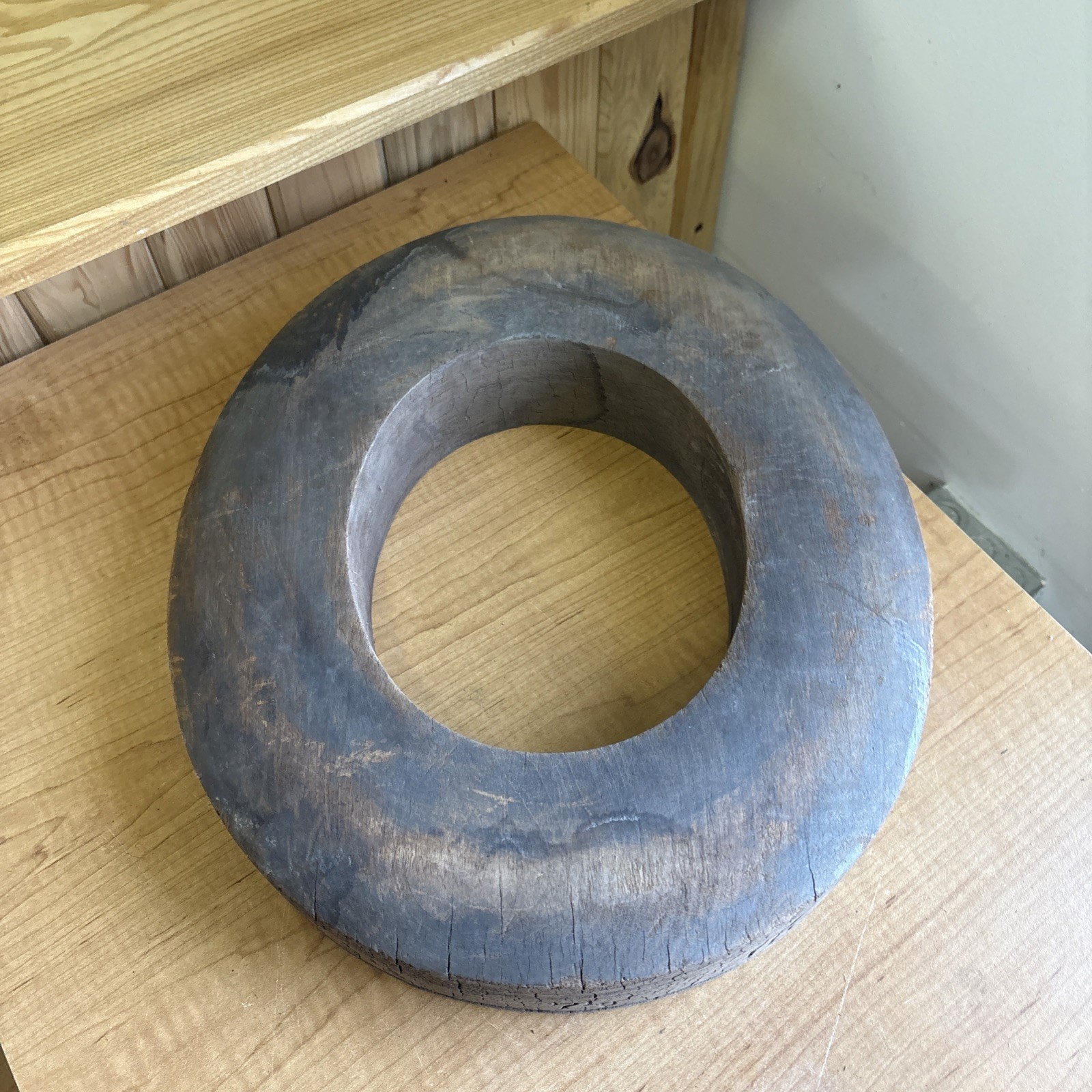 Antique Wooden Block Hat Brim Mold Millinery Form 7 1/8 🔥🔥🔥