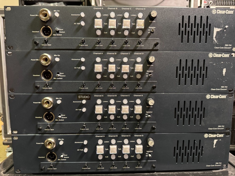 HME ClearCom 4-CH Remote Base Station Encore RM-704 Rack Mount Intercom System