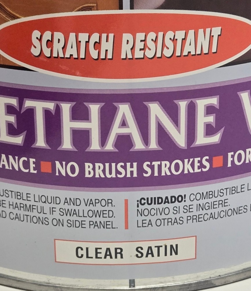 Lanco 1 Gallon Polyurethane Varnish. Clear Satin UV Filter. Scratch Resistant