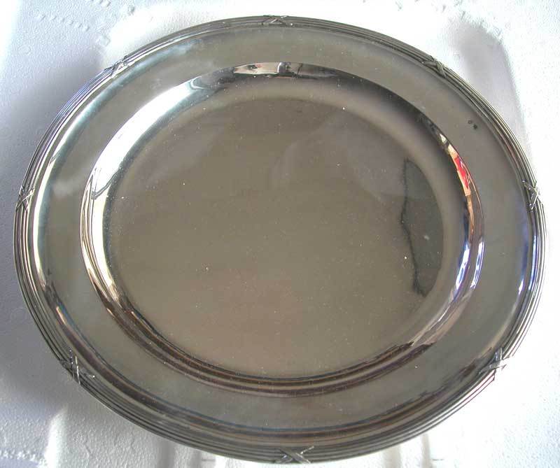 AUSTRO HUNGARIAN ANTIQUE FINE SOLID SILVER ROUND TRAY