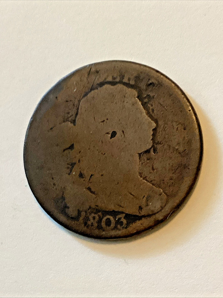 1803 DRAPED BUST LARGE CENT Counter Stamped JC