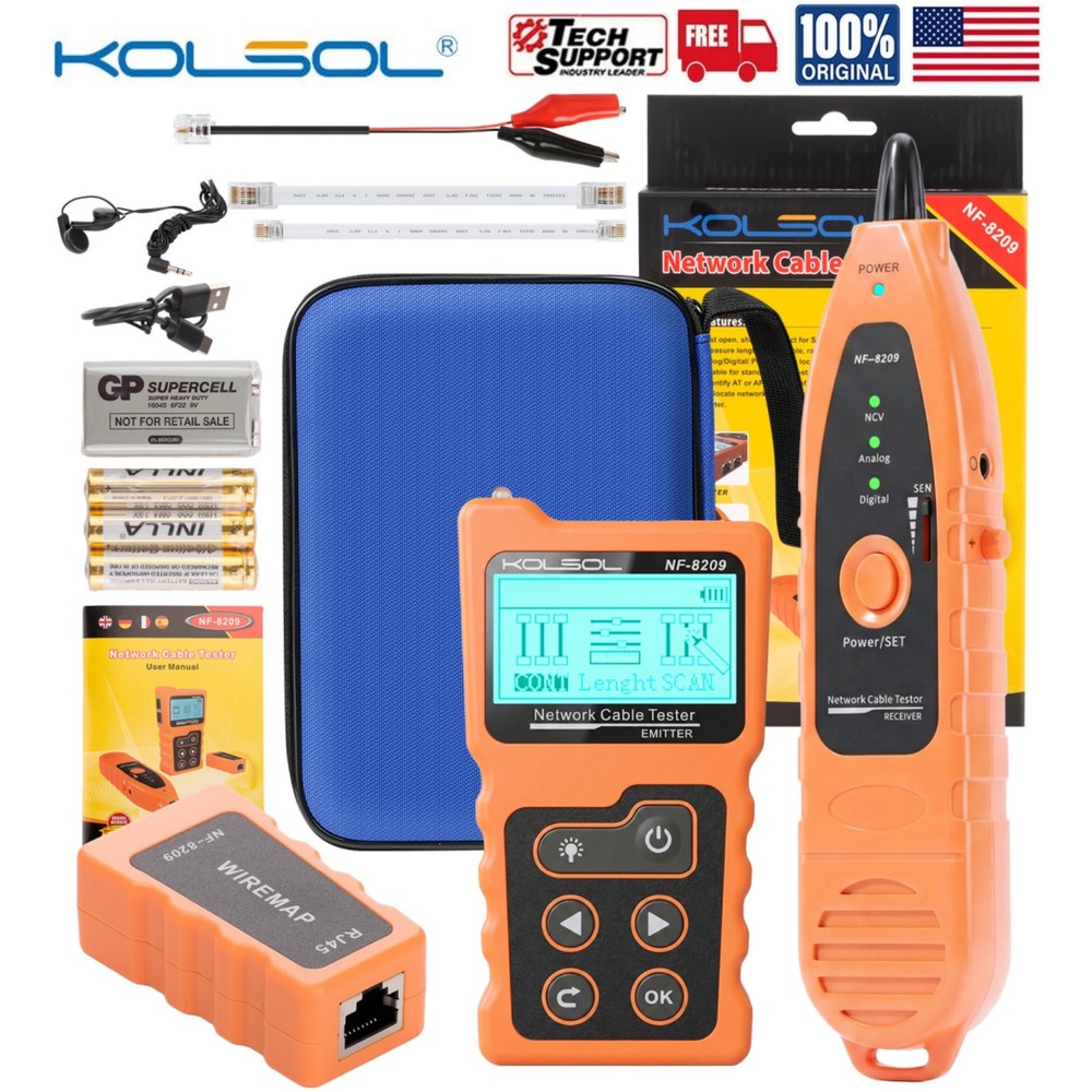 NF-8209 POE Wire Checker Network Cable Tester Cat5 Cat6 Lan Cable Wiremap Tester