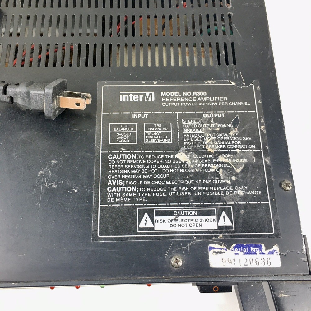 InterM R-300 Reference Power Amplifier R300 Inter M