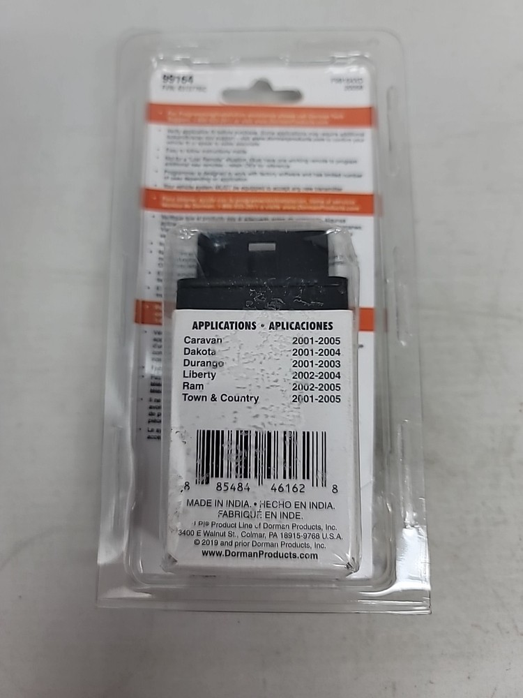 Dorman 99164 Black Keyless Entry Remote 3 Button Compatible Fits Chrysler