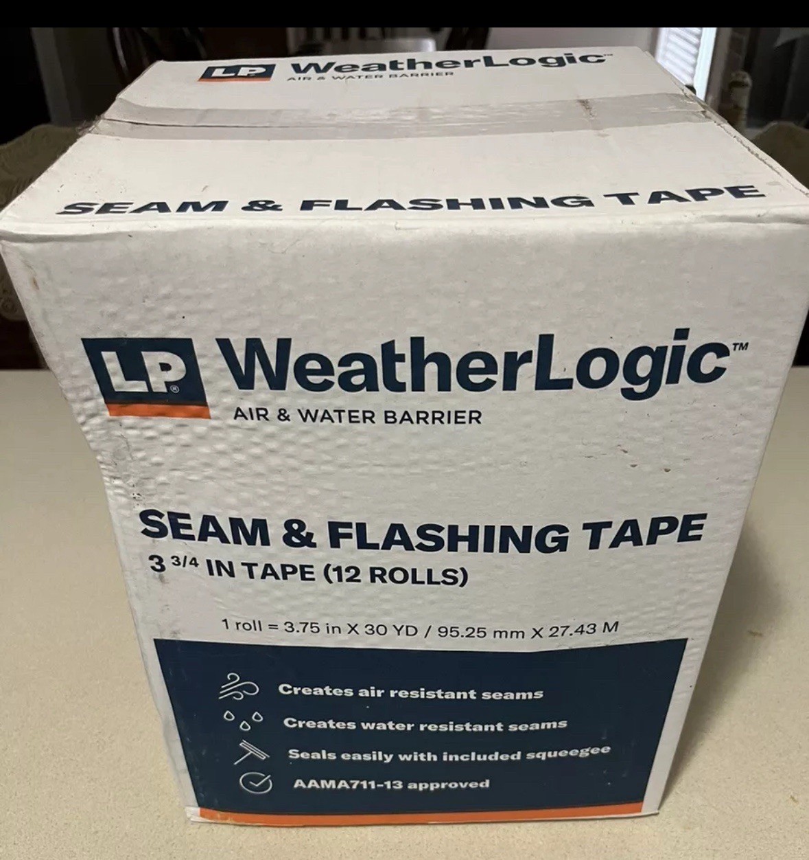 LP WeatherLogic Seam & Flashing Tape 3 3/4 Inch Tape (12 Rolls)