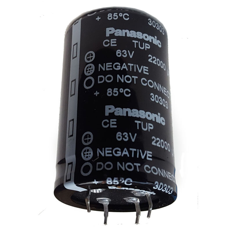 4 Pcs Panasonic ECE-T1JP223FA 63v 22000uf Electrolytic Capacitor (4 Pack)