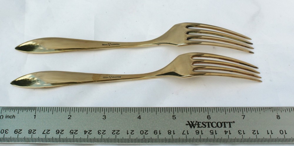 Vintage Dirigold Dirilyte Goldware Regal Flatware Silverware Dinner Fork