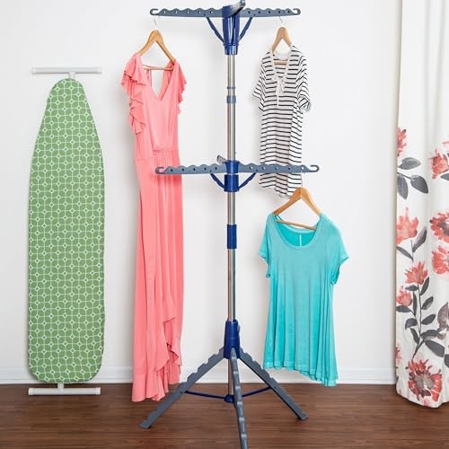 Honey-Can-Do 2-Tier Collapsible Tripod Drying Rack – Space-Saving Foldable Cloth