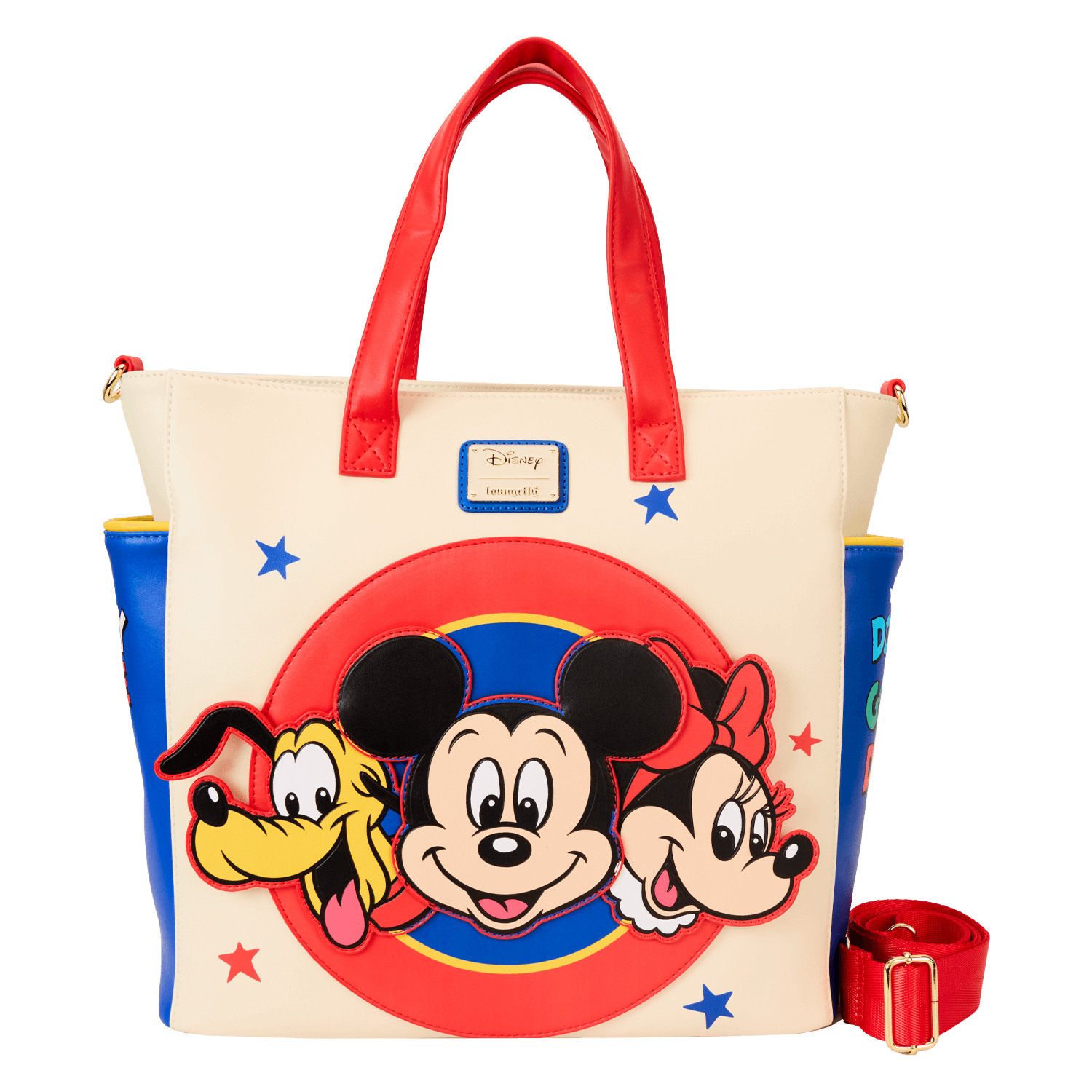 NEW Disney Loungefly Backpack Tote Crossbody Mickey & Friends Convertible Bag